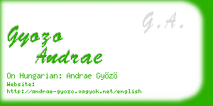 gyozo andrae business card